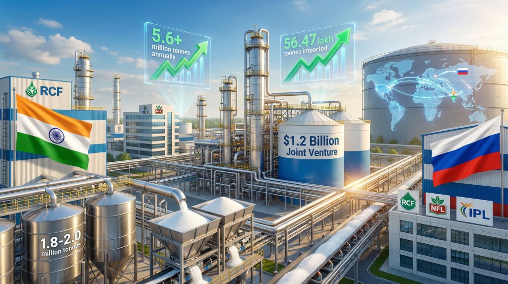 Russia and India's Uralchem urea production facility.