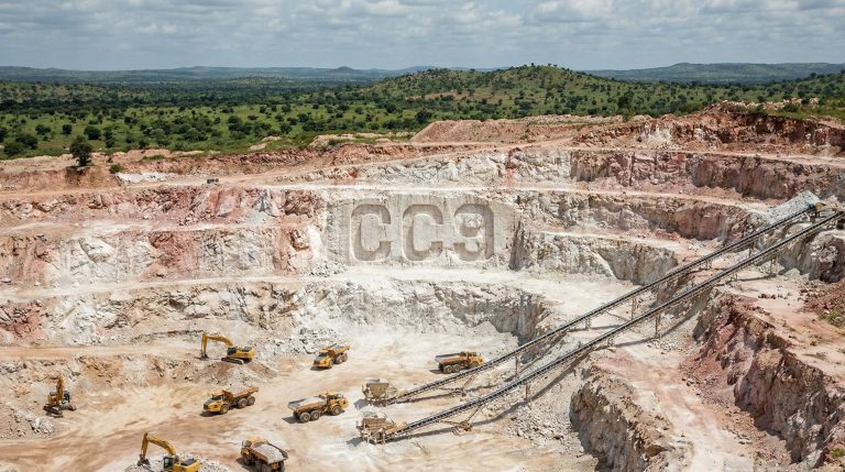 Chariot Resources Ltd-CC9-Quarry landscape with mining equipment.