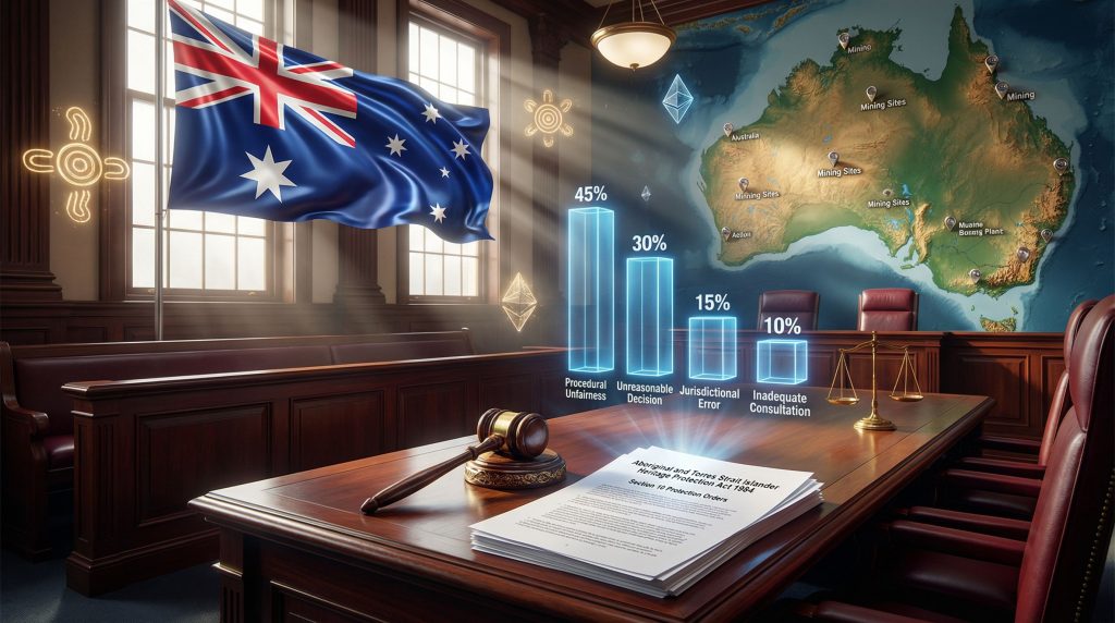 Courtroom scene with gold mine challenge.