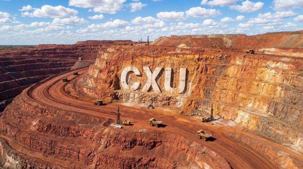 Cauldron Energy Ltd-CXU-CXU mining operation with large trucks.