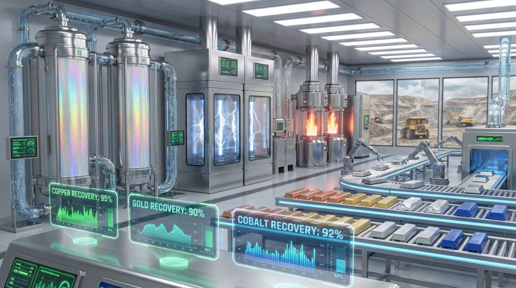 Advanced facility showcasing chemical-free metal recovery.