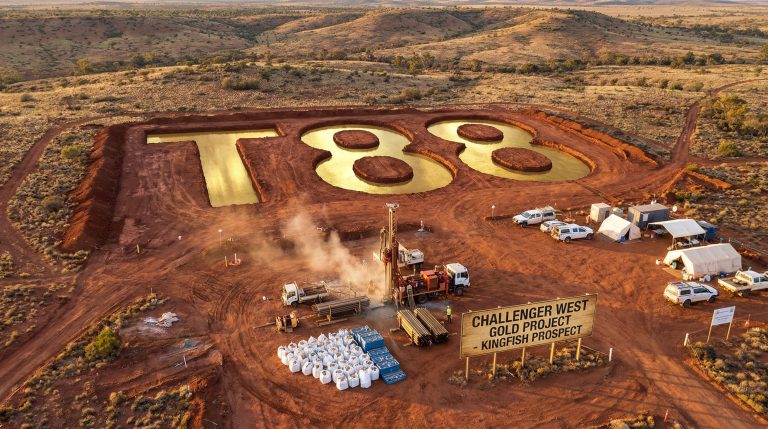 Taiton Resources Ltd-T88-Challenger West gold mining site aerial view.