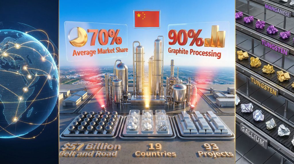 China's critical minerals dominance illustrated visually.