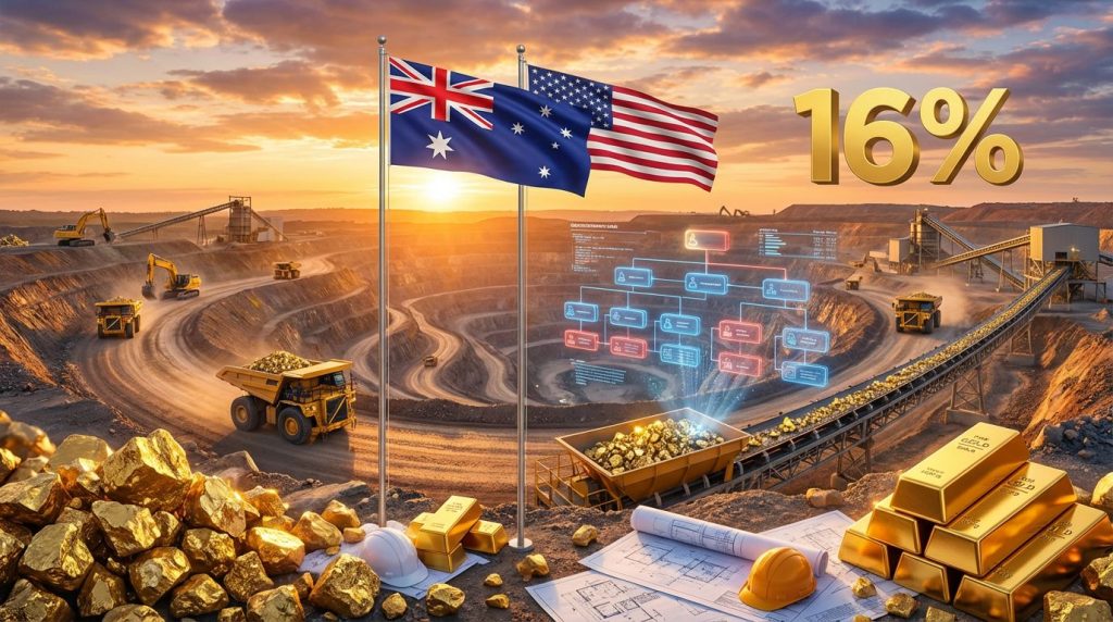 Mining operation with 16% workforce reduction.