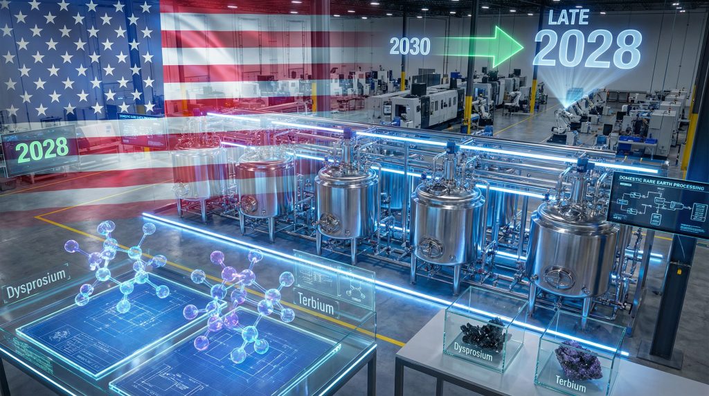 USA Rare Earth Round Top facility interior.