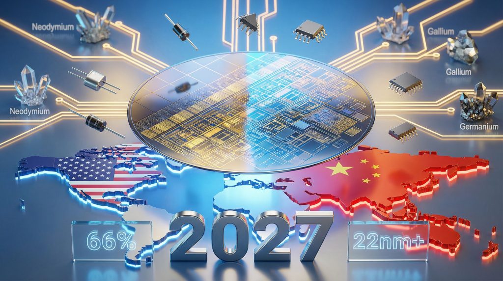 Tariffs on Chinese semiconductors affecting 2027.
