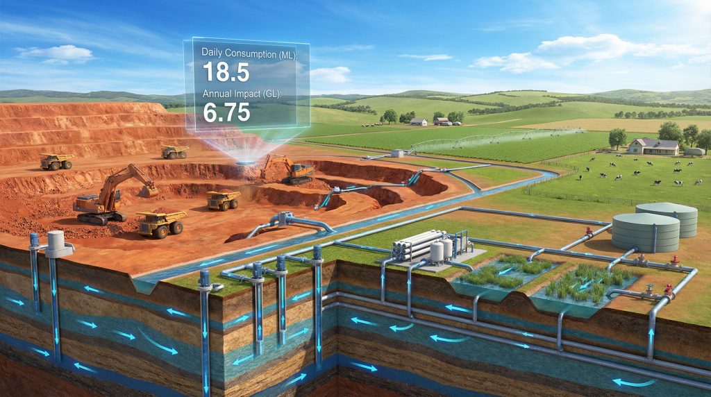 South32 bauxite mine impacting agricultural water.