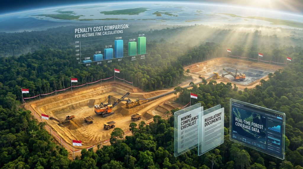 Forest mining operations with penalty comparisons.
