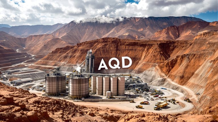 Ausquest Ltd-AQD-AQD industrial facility in desert landscape.