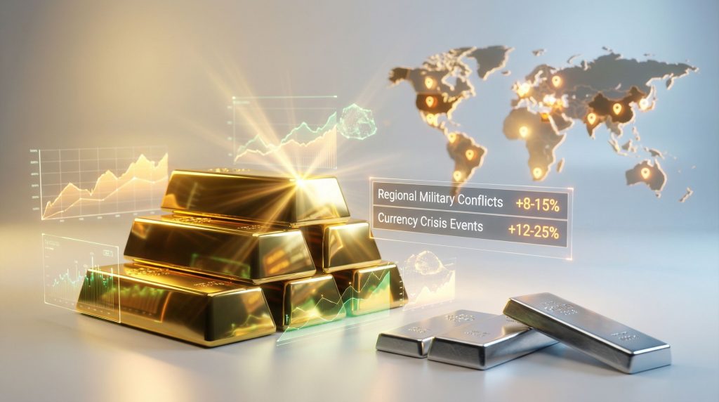 Gold bars representing precious metals demand.