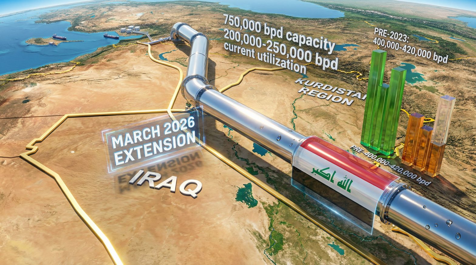 Iraq Currently Iraq Kurdistan Oil Export Deal Extended to March 2026