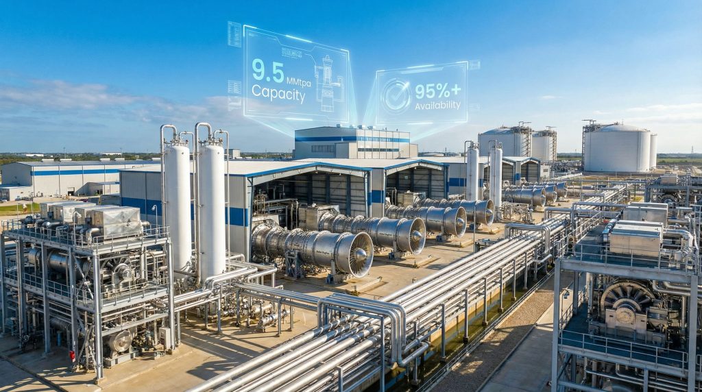 Baker Hughes liquefaction equipment at Commonwealth LNG facility.