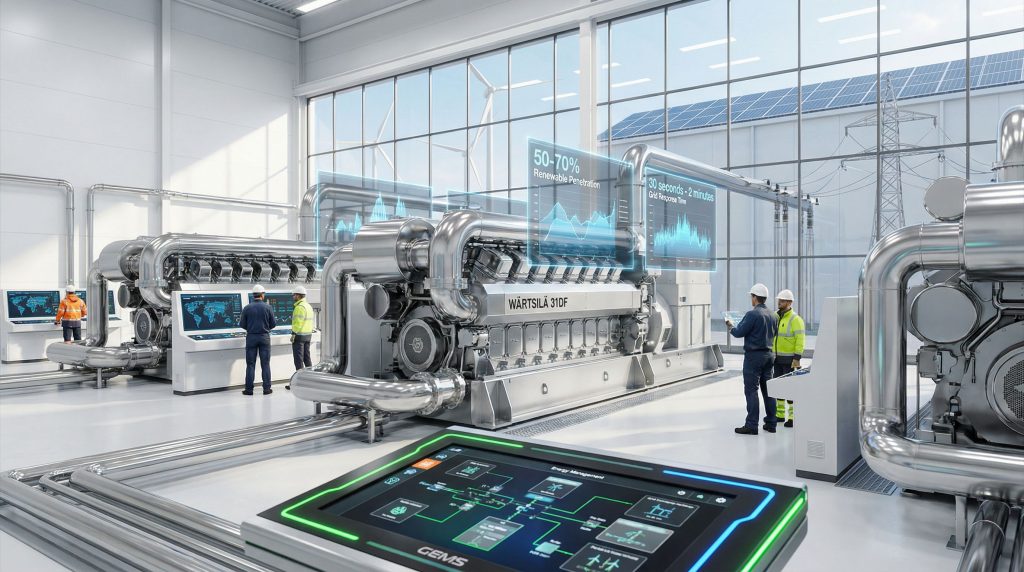 Wärtsilä renewable energy integration facility interior.