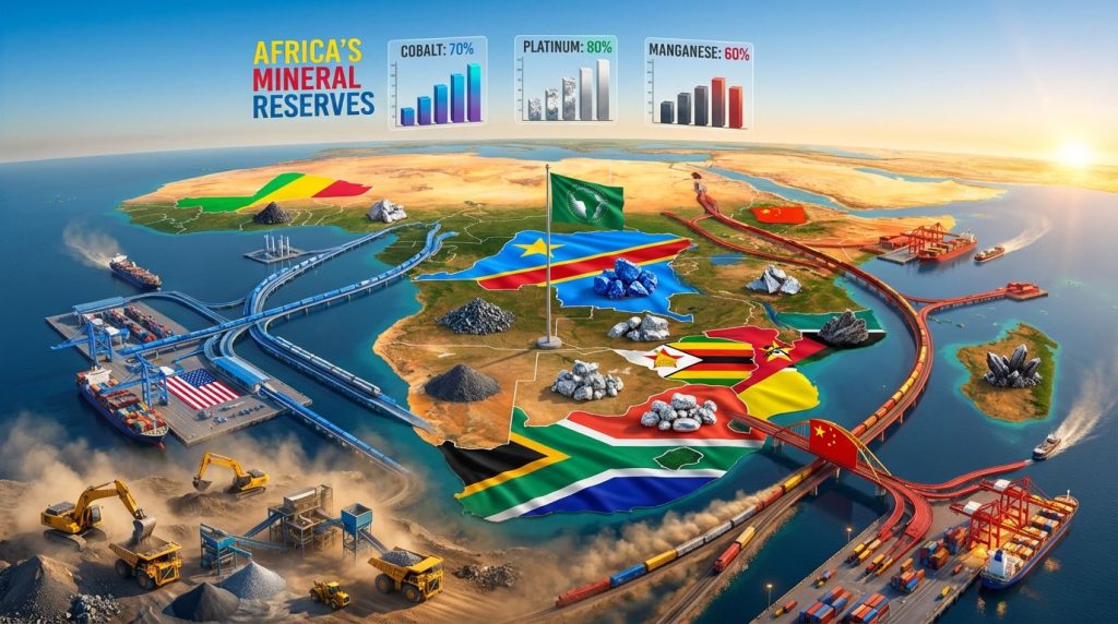 China-US mineral rivalry in Africa illustrated.