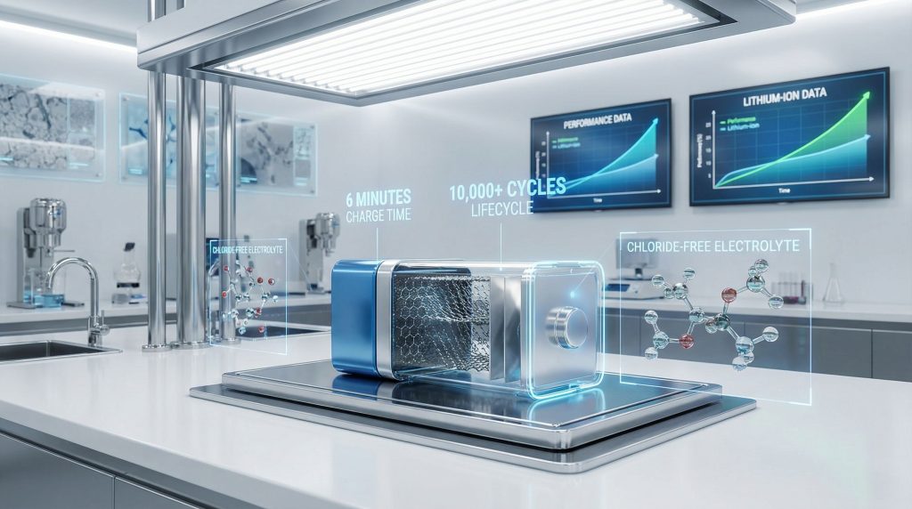 Graphene aluminum ion battery in lab.