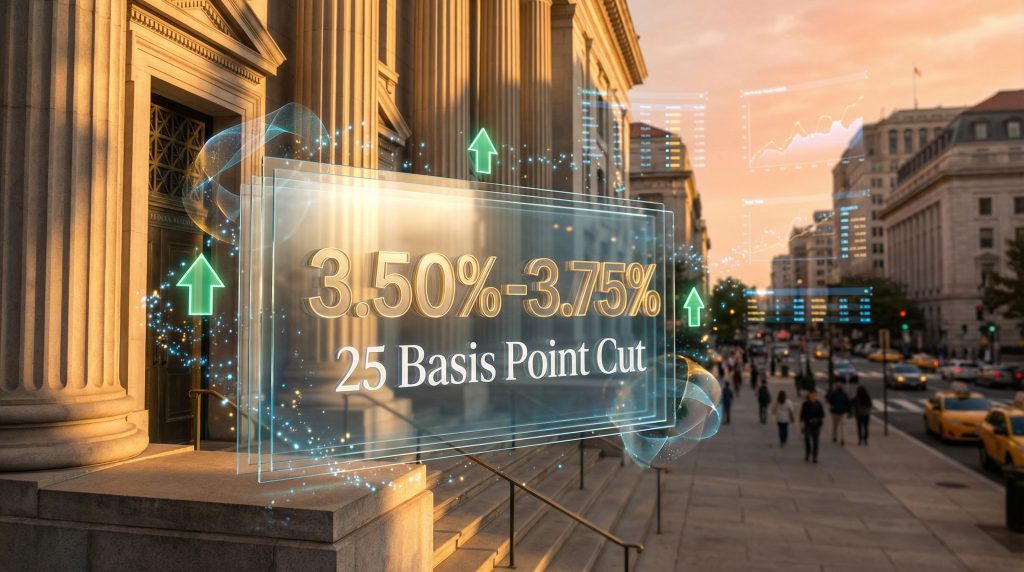 US Federal Reserve rate cut announcement.