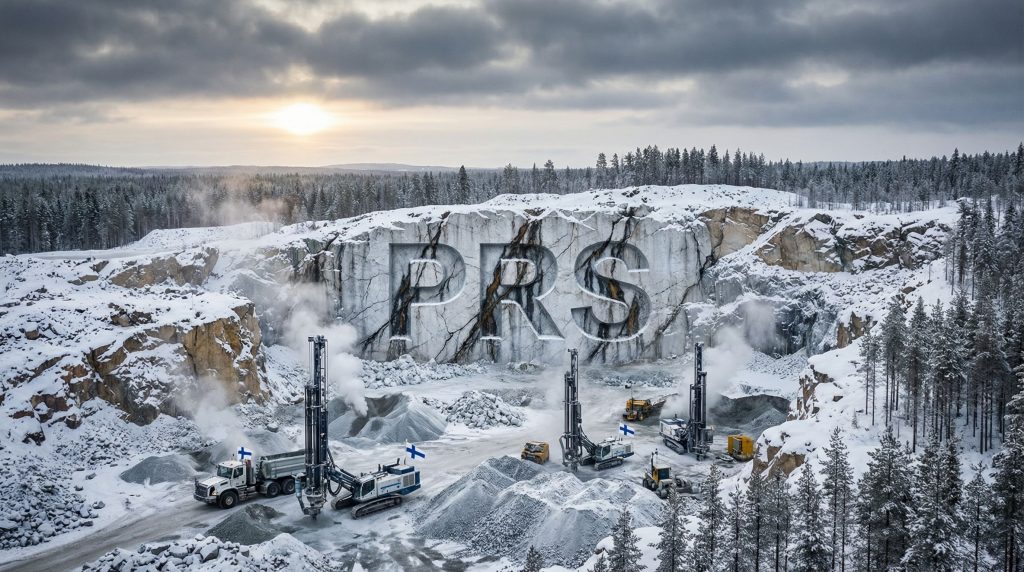 Prospech Ltd-PRS-PRS quarry in snowy winter landscape.
