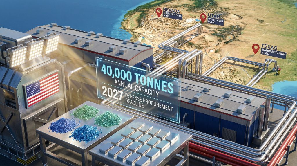 Visualization of U.S. mine-to-magnet supply chain.