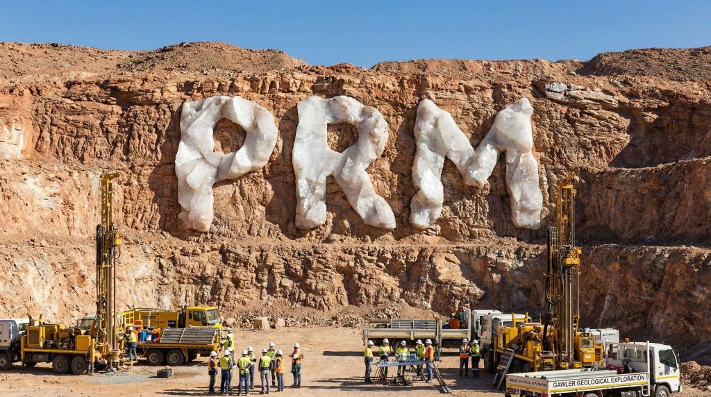 Prominence Energy Ltd-PRM-PRM letters carved into rocky cliffside.