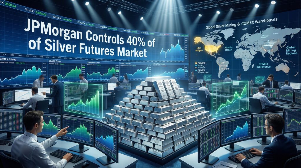 JP Morgan dominates silver futures market.