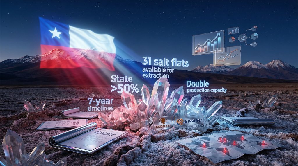 Chile lithium mining policy changes infographic.