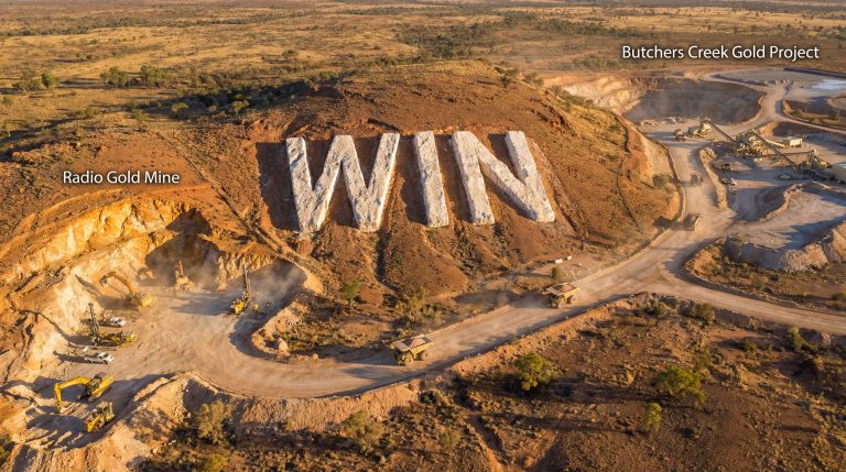 WIN Metals Ltd-WIN-Aerial view of Radio Gold Mine.