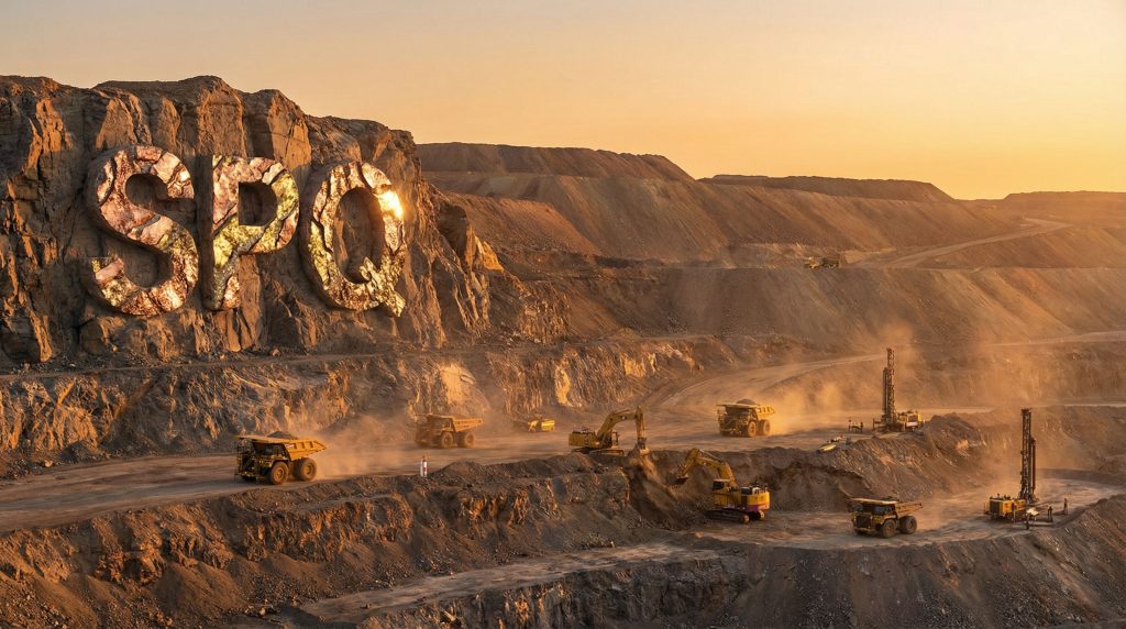 Superior Resources Ltd-SPQ-SPQ mining operation at sunset quarry.
