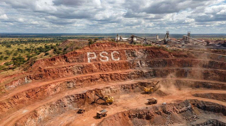 Prospect Resources Ltd-PSC-PSC letters on quarry wall, machinery operating.