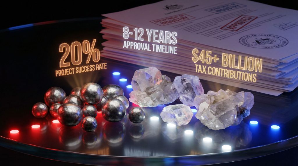 Australia's mining competitiveness and regulation infographic.