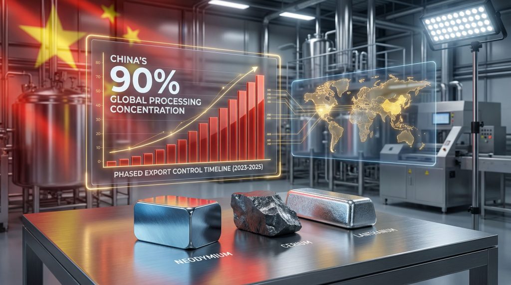 China's rare earth strategy visualized in factory.