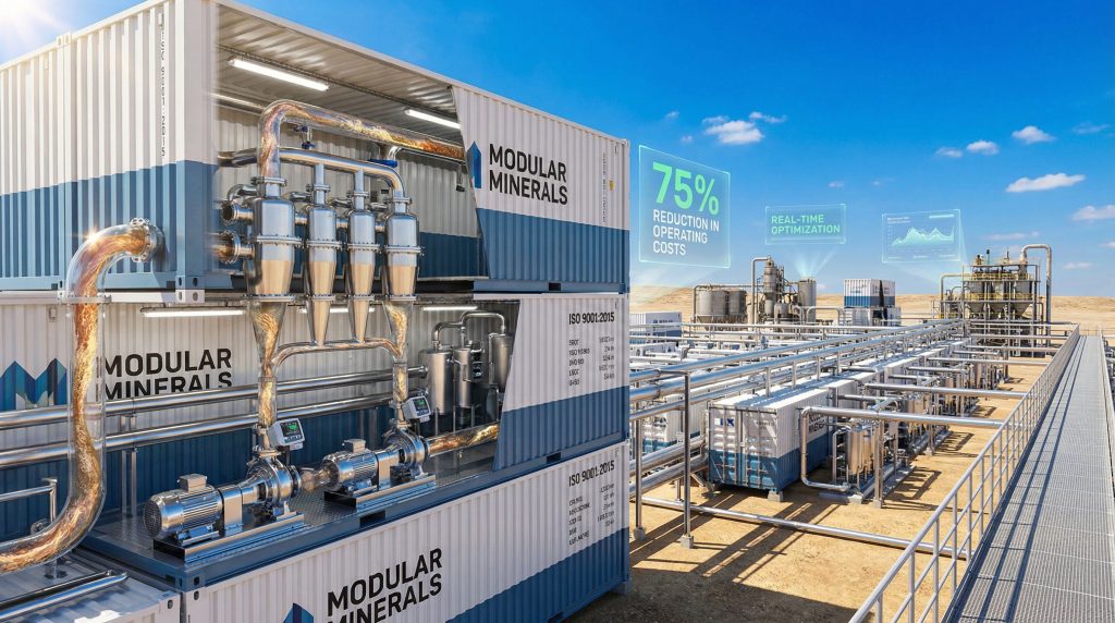 Modular grinding classification system with containers.
