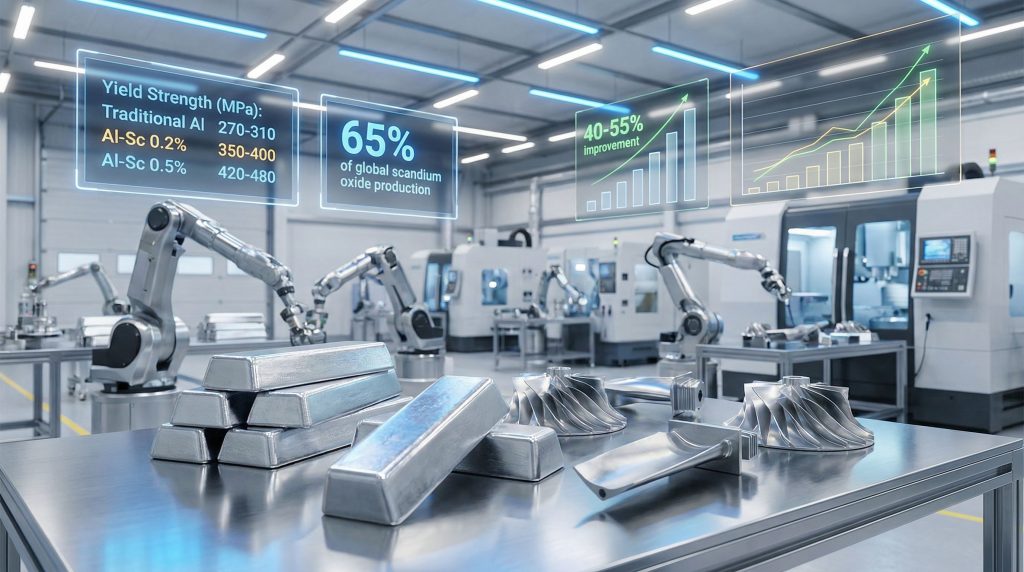 Robotics enhancing aluminum-scandium alloy supply chain.