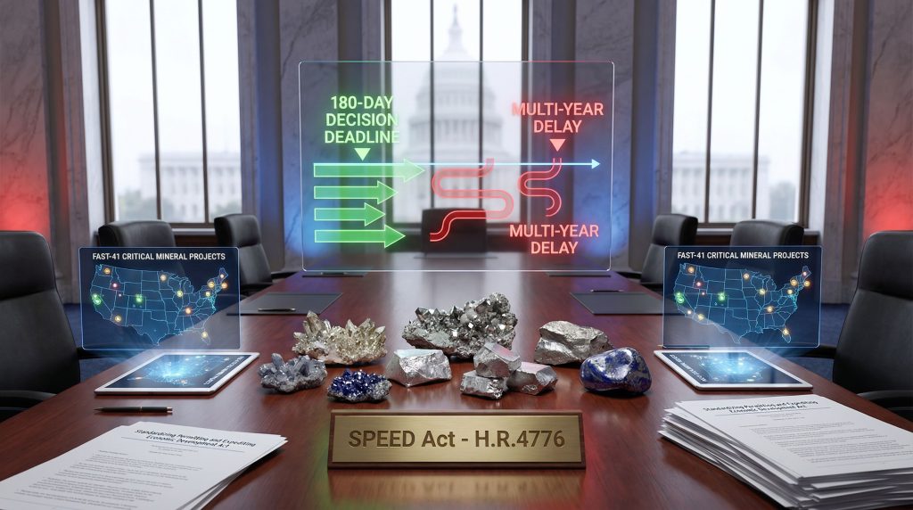 SPEED Act rare earth mining permits discussion.