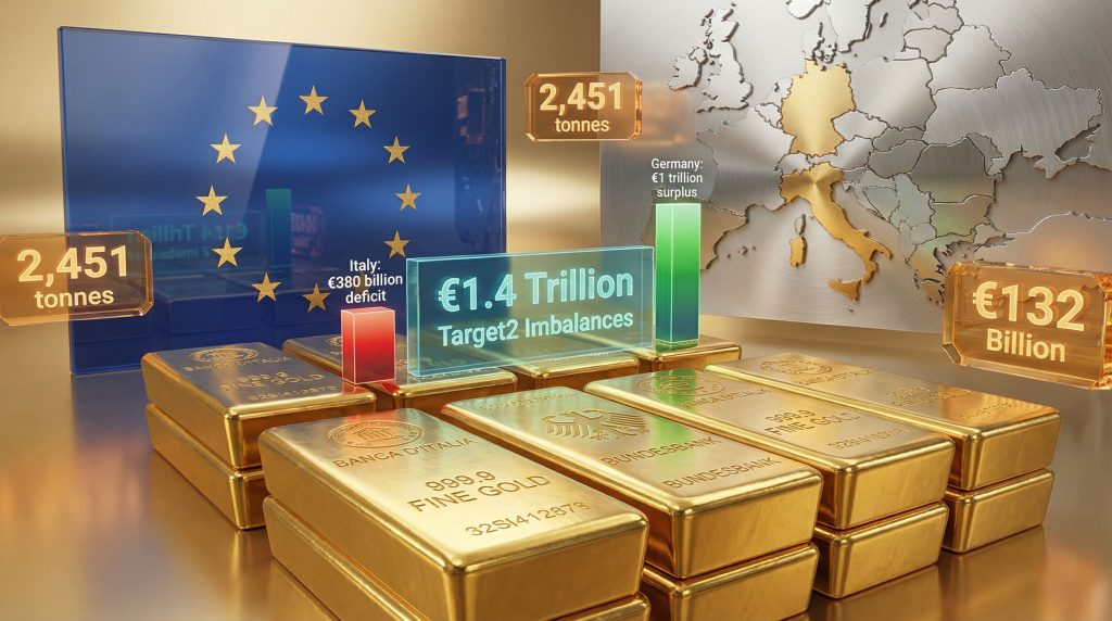 European Union gold reserve nationalization depicted.