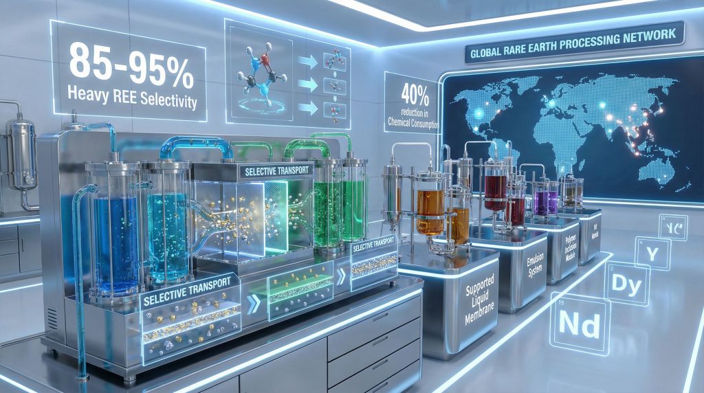 Innovative liquid membrane technology for rare earths.