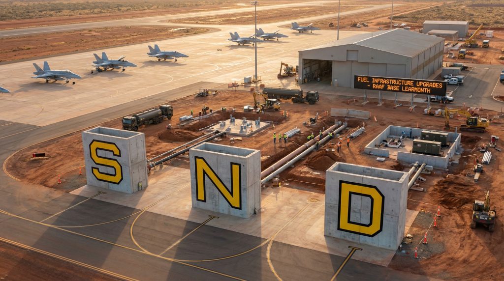 Saunders International Ltd-SND-RAAF Base Learmonth upgrades with fighter jets.