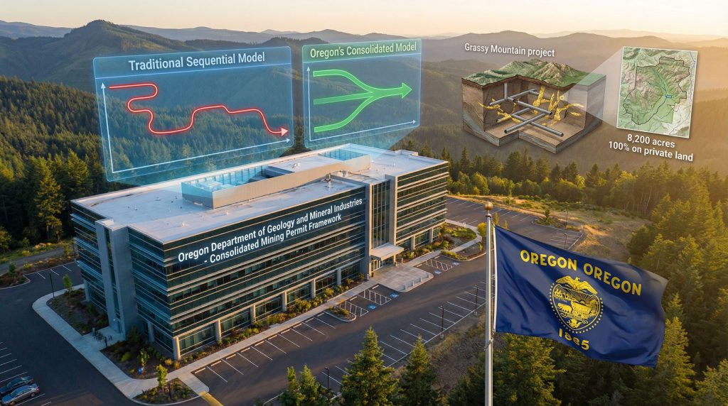 Oregon mining project strategy visualization.
