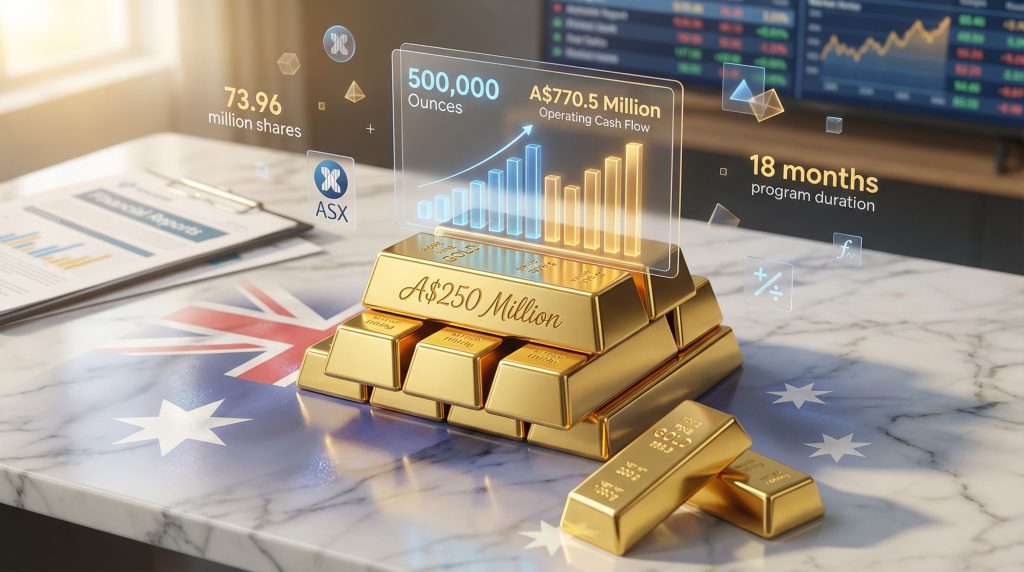Gold bars symbolize Ramelius Resources' A$250 million buyback.