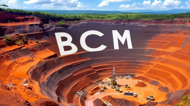 Brazilian Critical Minerals Ltd-BCM-BCM open-pit mine with equipment.