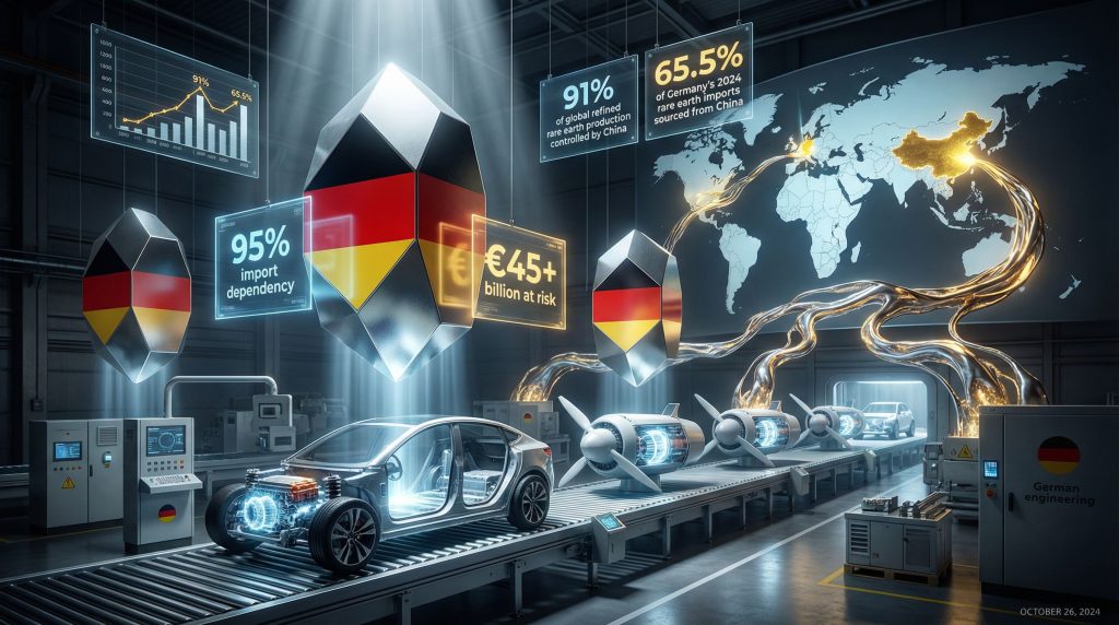 Germany rare earth supply chain visualization.