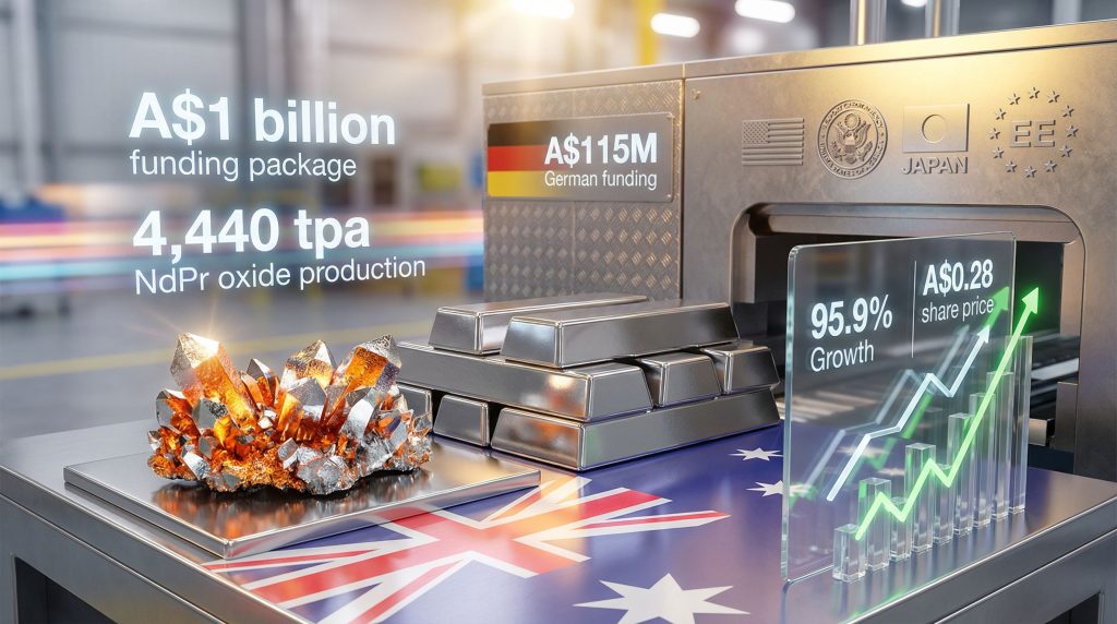 Arafura Rare Earths capital raise visualization.