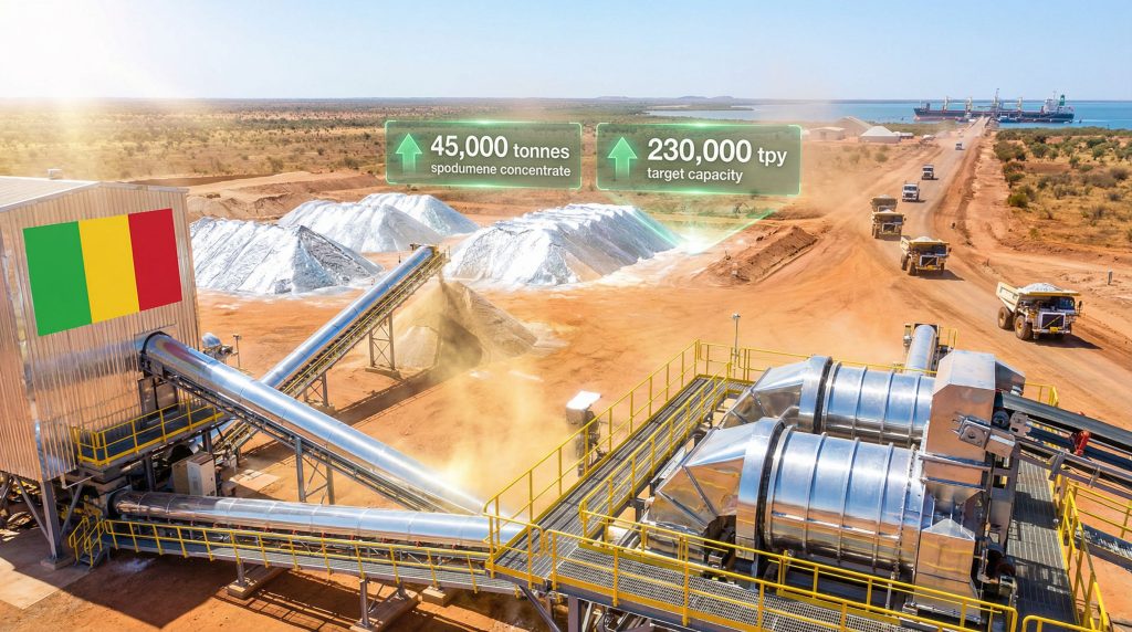 Bougouni lithium project, Mali, mining operations.