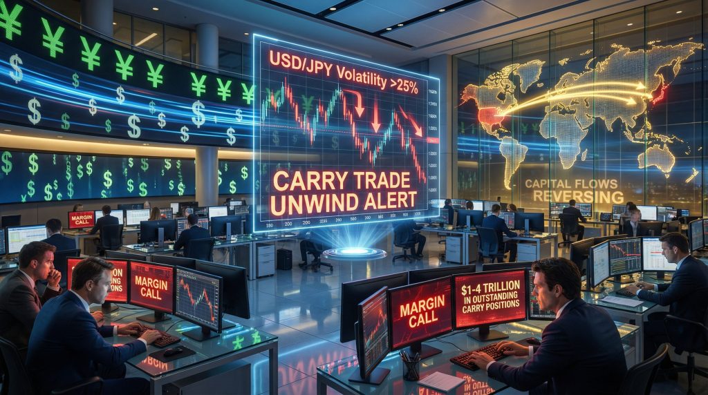 Traders responding to Yen Carry Trade unwinding.