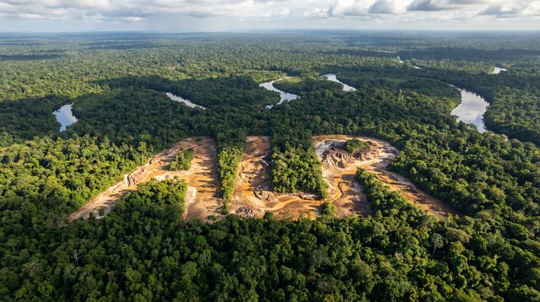 Altair Minerals Ltd-ALR-Deforestation spelling out "AIR" in forest.