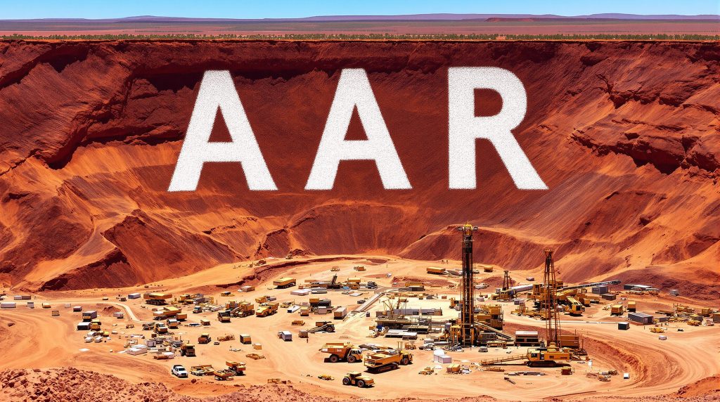 Astral Resources NL-AAR-AAR mining operation in vast quarry.