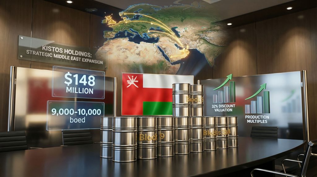Kistos Oman upstream deal; financial growth indicators.