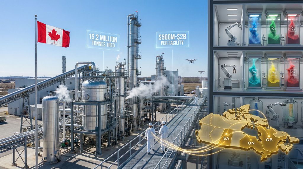 Industrial facility illustrating Canada's rare earth processing challenge.