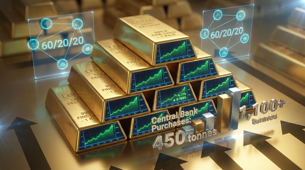 Gold bars illustrate paradigm shift in investing.