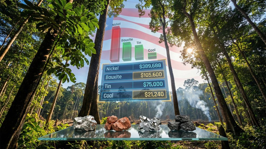 Indonesia sets fines for forest mining.