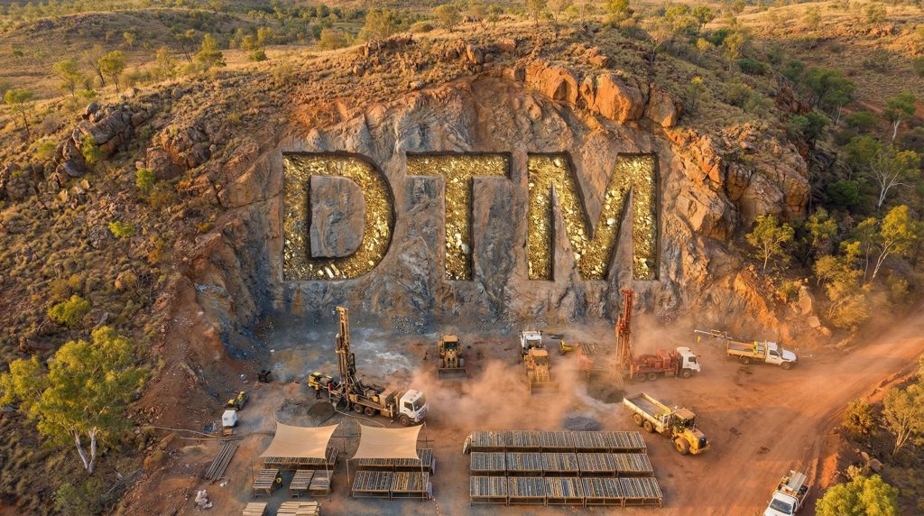 Dart Mining NL-DTM-DTM mining site with equipment and landscape.